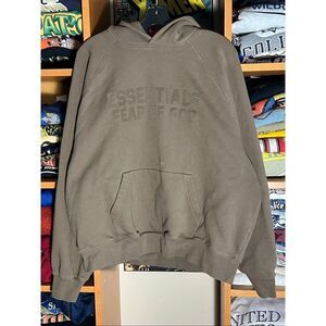 Essentials Fear Of God Brown Pullover Hoodie